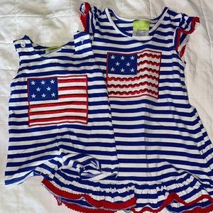 Like new Fourth of July sibling set